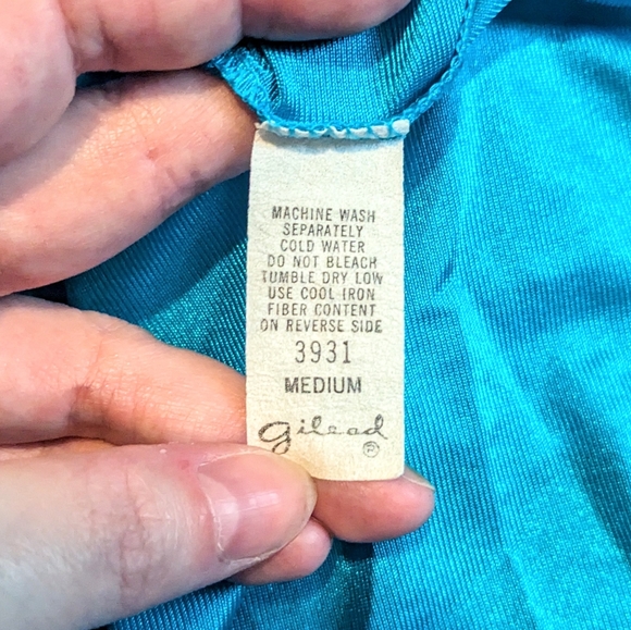 🌟Last Chance😁Vintage Teal Long Nightgown - Picture 3 of 11